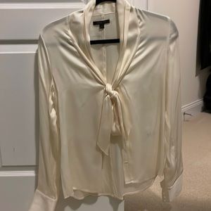 Rachel Zoe tie front button down silk shirt. Worn once.
